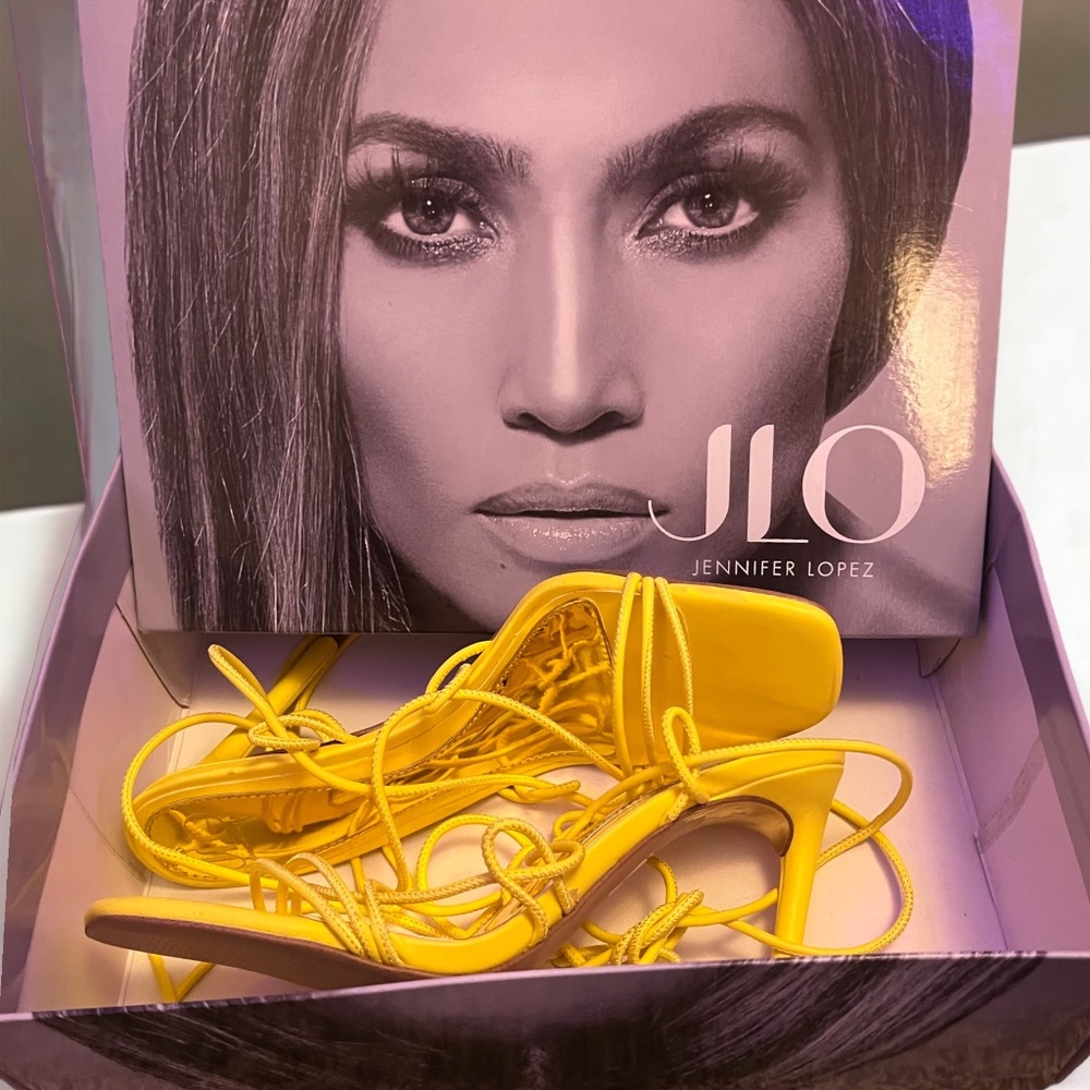 High Heel Lace Up Sandals by JLo